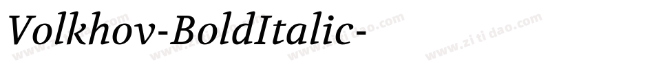 Volkhov-BoldItalic字体转换