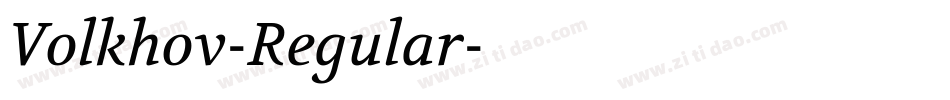 Volkhov-Regular字体转换