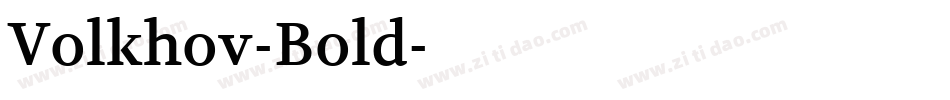 Volkhov-Bold字体转换