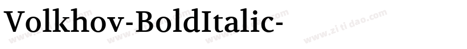 Volkhov-BoldItalic字体转换