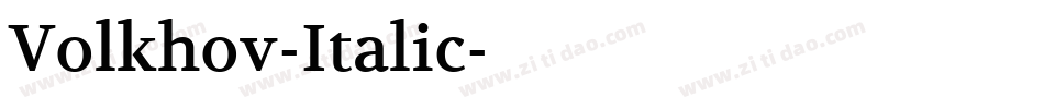 Volkhov-Italic字体转换