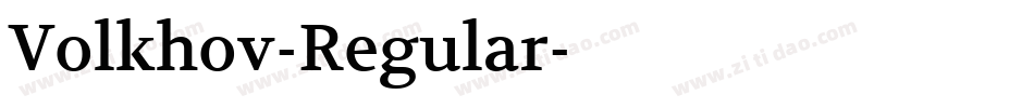 Volkhov-Regular字体转换