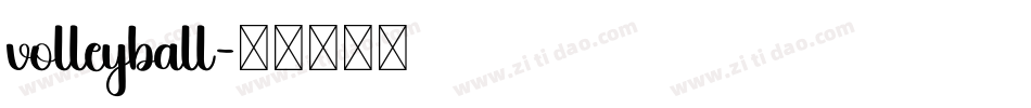 volleyball字体转换