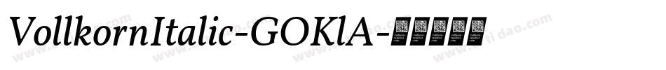 VollkornItalic-GOKlA字体转换