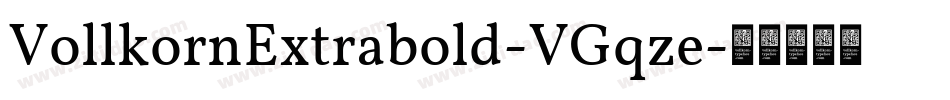 VollkornExtrabold-VGqze字体转换