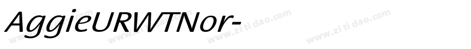 AggieURWTNor字体转换