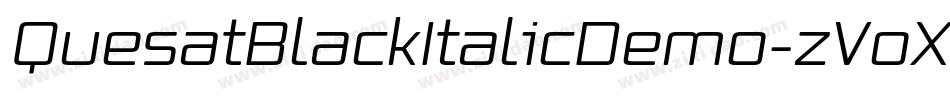 QuesatBlackItalicDemo-zVoX字体转换