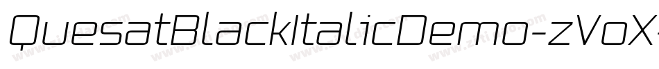 QuesatBlackItalicDemo-zVoX字体转换