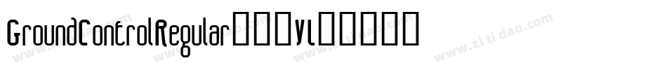 GroundControlRegular-56YL字体转换