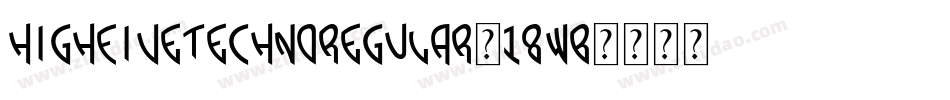 HighFiveTechnoRegular-18WB字体转换