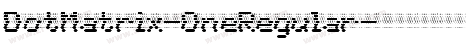 DotMatrix-OneRegular字体转换