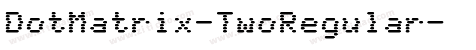 DotMatrix-TwoRegular字体转换