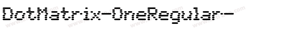 DotMatrix-OneRegular字体转换
