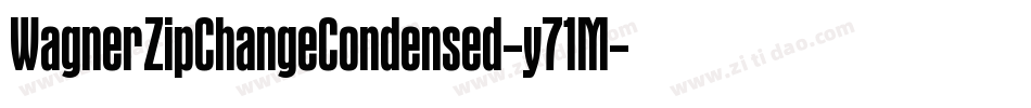 WagnerZipChangeCondensed-y71M字体转换