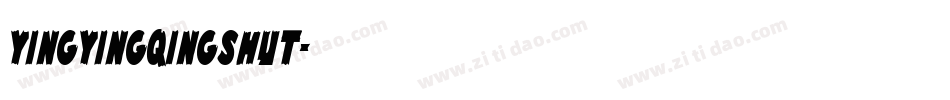 yingyingqingshut字体转换