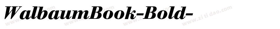 WalbaumBook-Bold字体转换