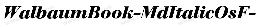 WalbaumBook-MdItalicOsF字体转换