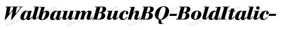 WalbaumBuchBQ-BoldItalic字体转换