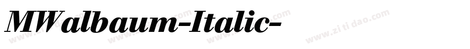 MWalbaum-Italic字体转换