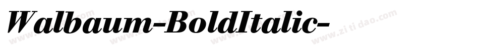 Walbaum-BoldItalic字体转换