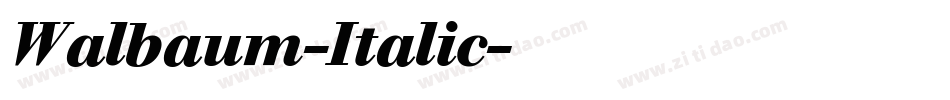 Walbaum-Italic字体转换
