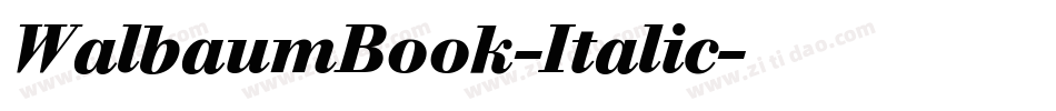 WalbaumBook-Italic字体转换