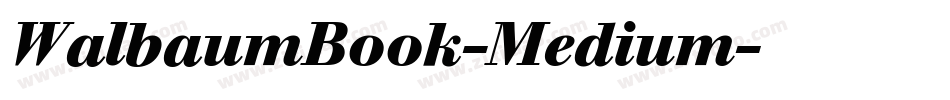 WalbaumBook-Medium字体转换