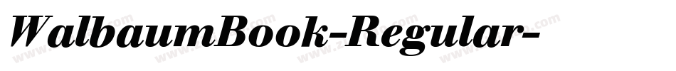 WalbaumBook-Regular字体转换