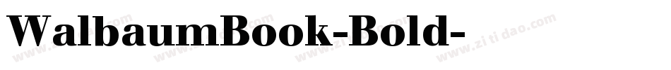 WalbaumBook-Bold字体转换