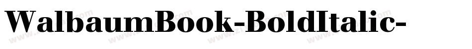 WalbaumBook-BoldItalic字体转换