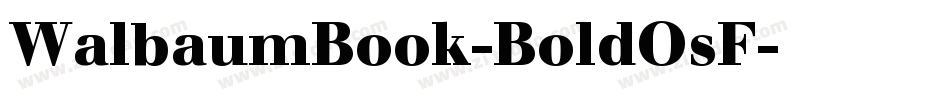 WalbaumBook-BoldOsF字体转换