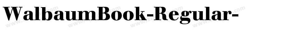 WalbaumBook-Regular字体转换