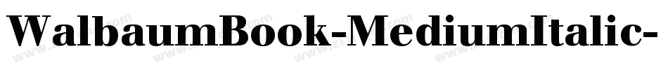 WalbaumBook-MediumItalic字体转换