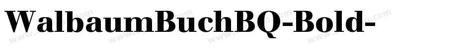 WalbaumBuchBQ-Bold字体转换