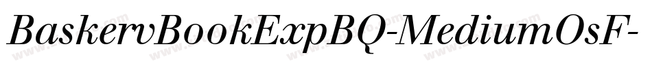 BaskervBookExpBQ-MediumOsF字体转换
