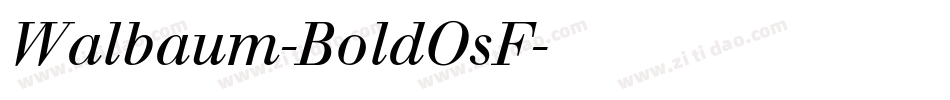 Walbaum-BoldOsF字体转换