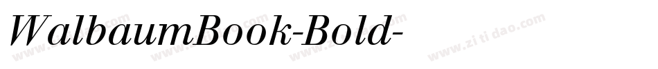 WalbaumBook-Bold字体转换