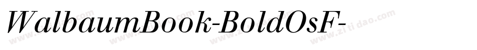 WalbaumBook-BoldOsF字体转换