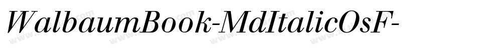 WalbaumBook-MdItalicOsF字体转换