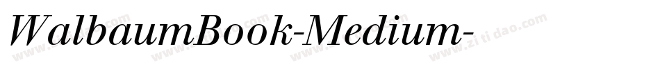 WalbaumBook-Medium字体转换