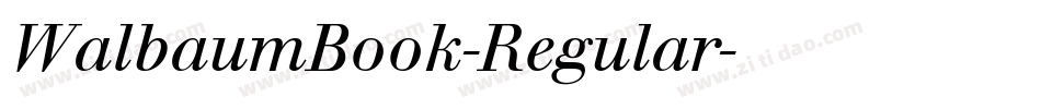 WalbaumBook-Regular字体转换