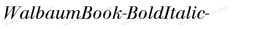 WalbaumBook-BoldItalic字体转换