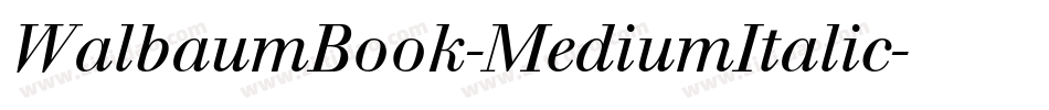 WalbaumBook-MediumItalic字体转换