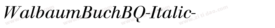 WalbaumBuchBQ-Italic字体转换