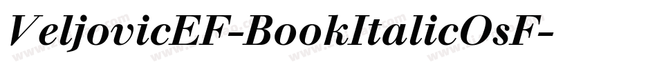 VeljovicEF-BookItalicOsF字体转换