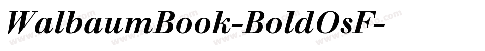 WalbaumBook-BoldOsF字体转换