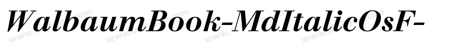 WalbaumBook-MdItalicOsF字体转换