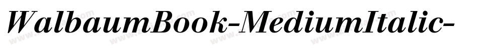 WalbaumBook-MediumItalic字体转换