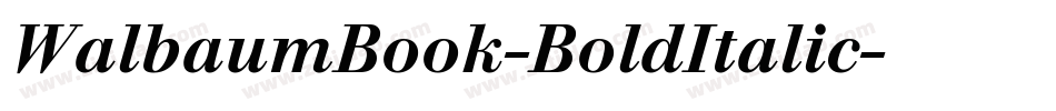 WalbaumBook-BoldItalic字体转换