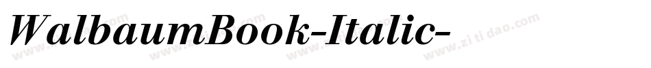 WalbaumBook-Italic字体转换